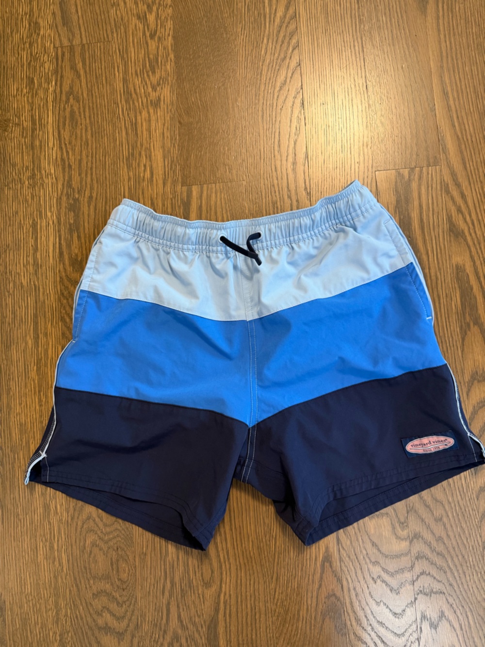 Vineyard Vines Boys Colorblock Swim Shorts - Navy, Royal Blue & Light Blue